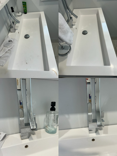 Sink before & after