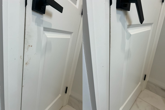 Door & handle before & after