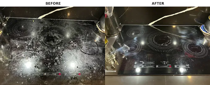 Stovetop before & after